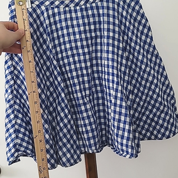 Beautiful Gingham J.Crew 100% Linen Lined Skirt - Picture 2 of 7